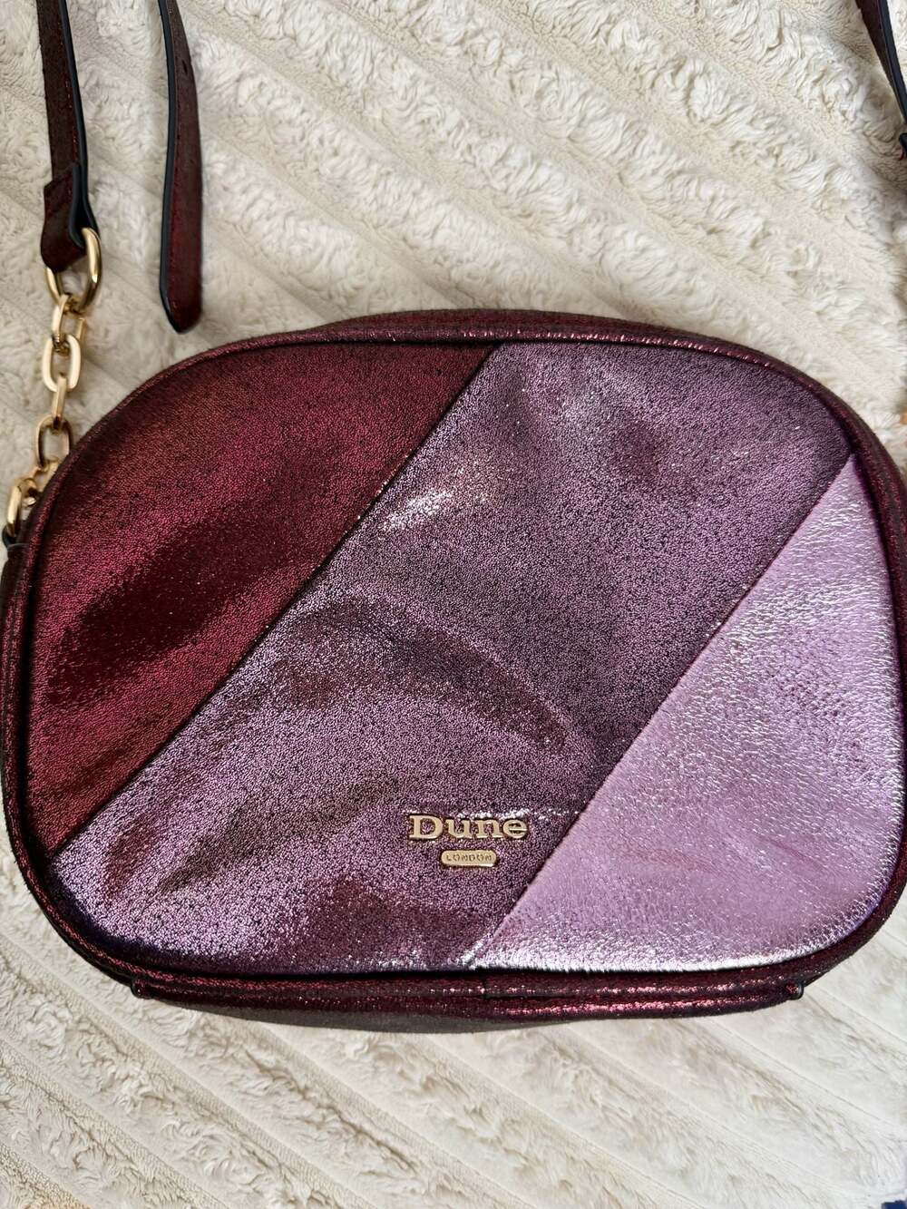 Dune London 30th Anniversary Metallic Glitter Color-Block Crossbody Bag